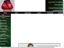 Tablet Screenshot of efrainsainlaw.com
